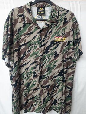 Shoe‎ Palace Jurassic Park Button Up Tiger Camo Top 2XL
